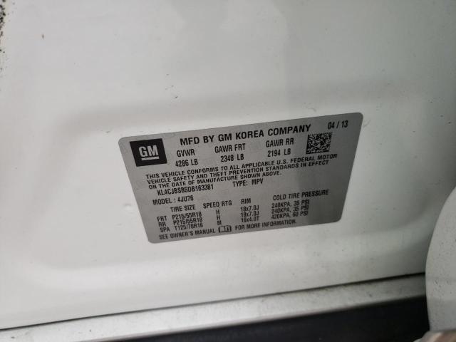 KL4CJBSB5DB163381 - 2013 BUICK ENCORE CONVENIENCE WHITE photo 14