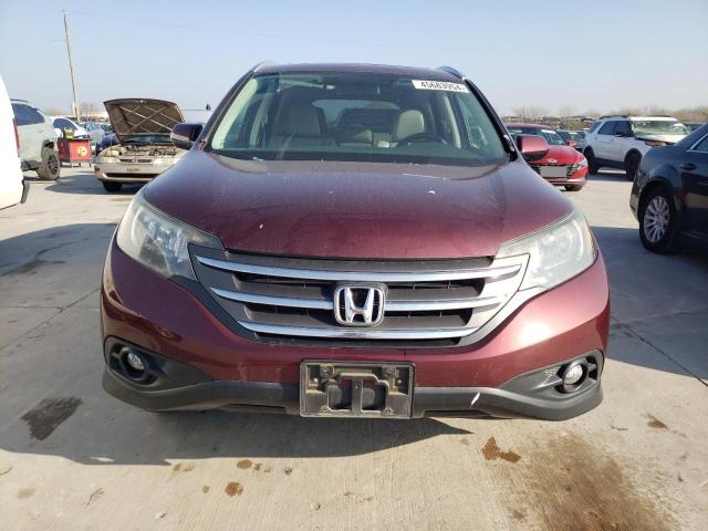 5J6RM3H7XCL022146 - 2012 HONDA CR-V EXL BURGUNDY photo 5