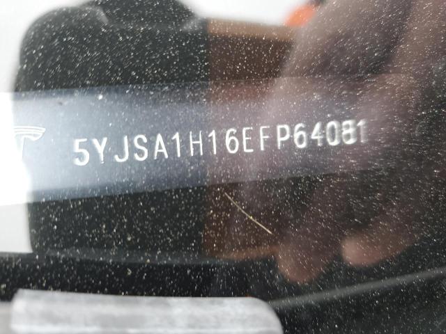 5YJSA1H16EFP64081 - 2014 TESLA MODEL S WHITE photo 12