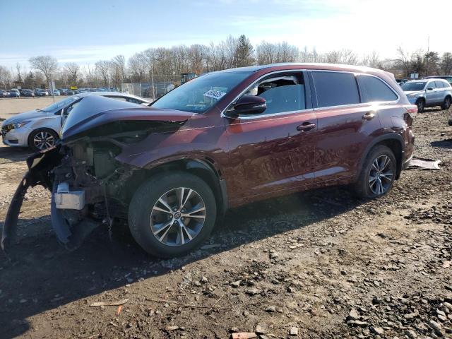 5TDJKRFH3GS279340 - 2016 TOYOTA HIGHLANDER XLE 勃艮第红 照片 1