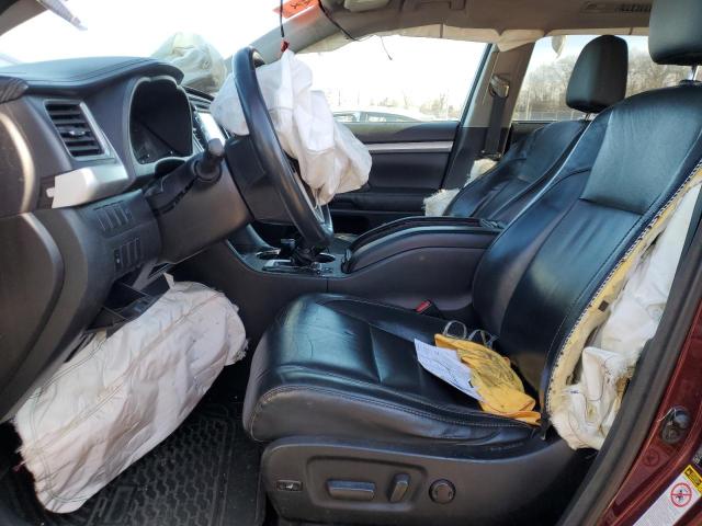 5TDJKRFH3GS279340 - 2016 TOYOTA HIGHLANDER XLE 勃艮第红 照片 7