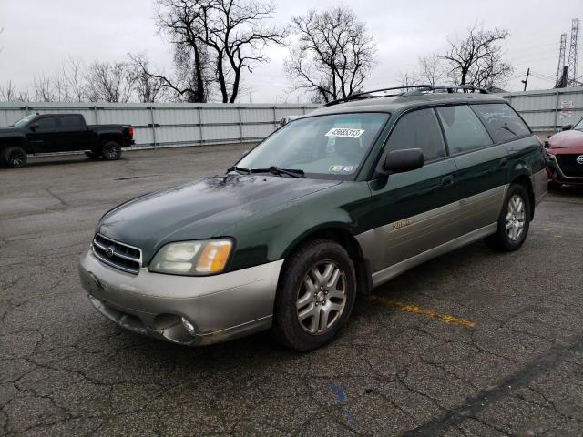 4S3BH665227625341 - 2002 SUBARU LEGACY OUTBACK GREEN photo 1