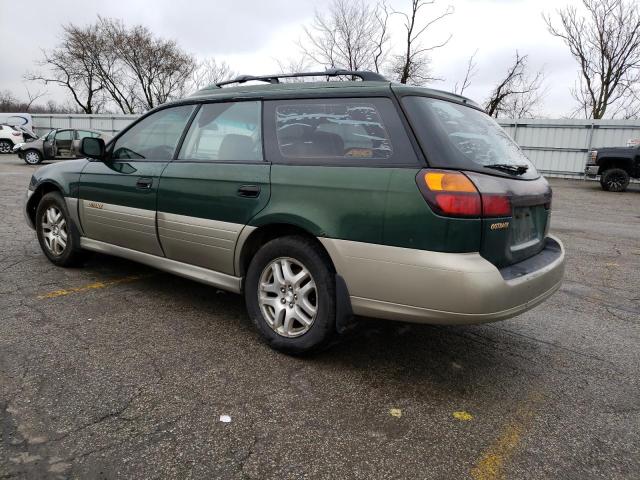 4S3BH665227625341 - 2002 SUBARU LEGACY OUTBACK GREEN photo 2