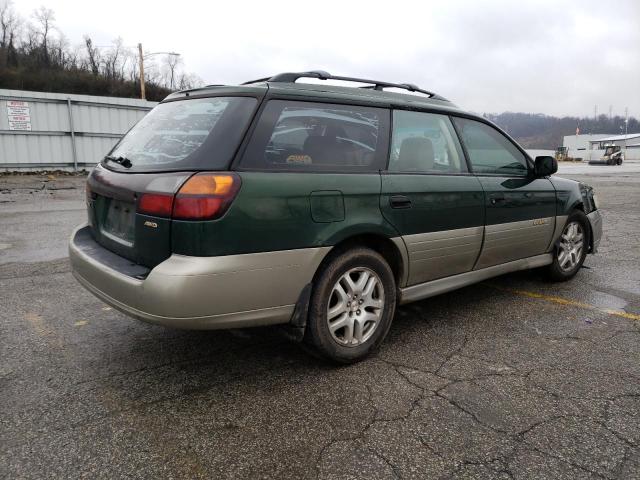 4S3BH665227625341 - 2002 SUBARU LEGACY OUTBACK GREEN photo 3