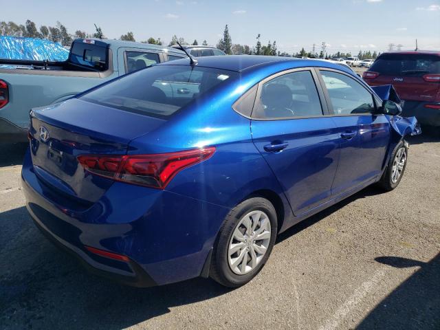 3KPC24A67LE100559 - 2020 HYUNDAI ACCENT SE BLUE photo 3