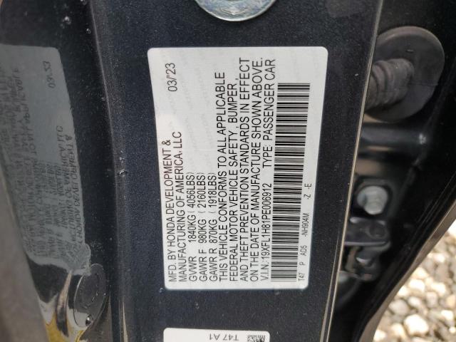 19XFL1H81PE006912 - 2023 HONDA CIVIC SPORT TOURING GRAY photo 13