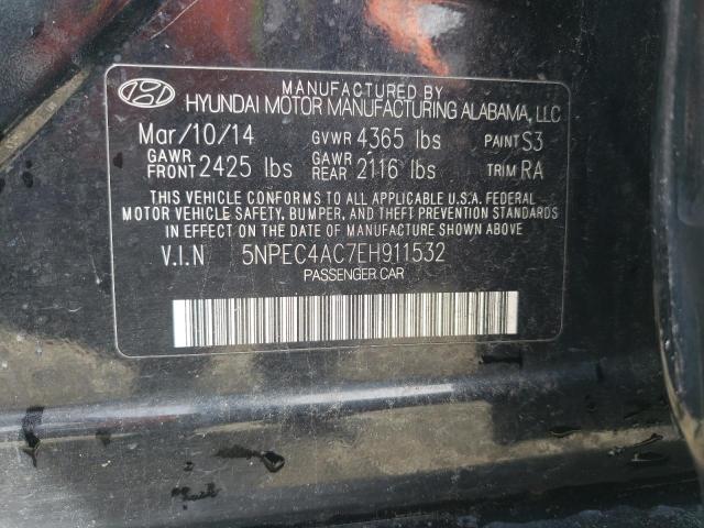 5NPEC4AC7EH911532 - 2014 HYUNDAI SONATA SE BLACK photo 13