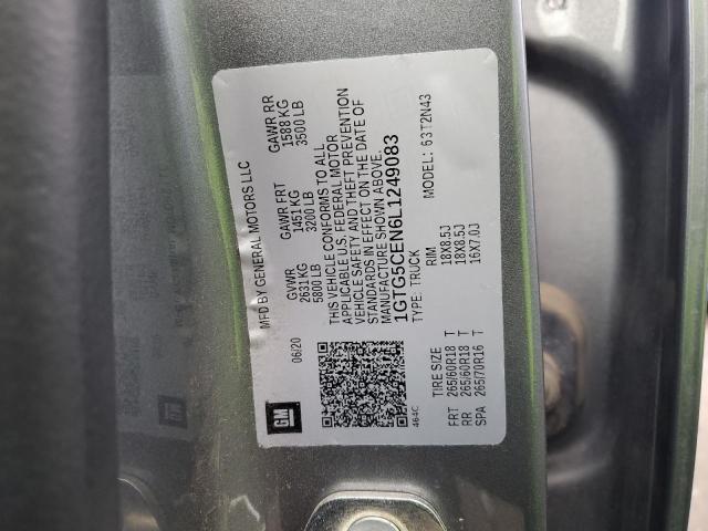 1GTG5CEN6L1249083 - 2020 GMC CANYON SLE GRAY photo 12