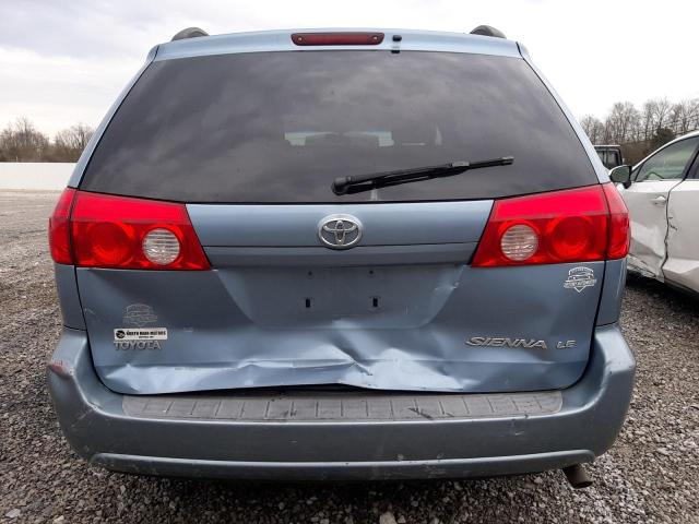 5TDZK23C77S020756 - 2007 TOYOTA SIENNA CE BLUE photo 6