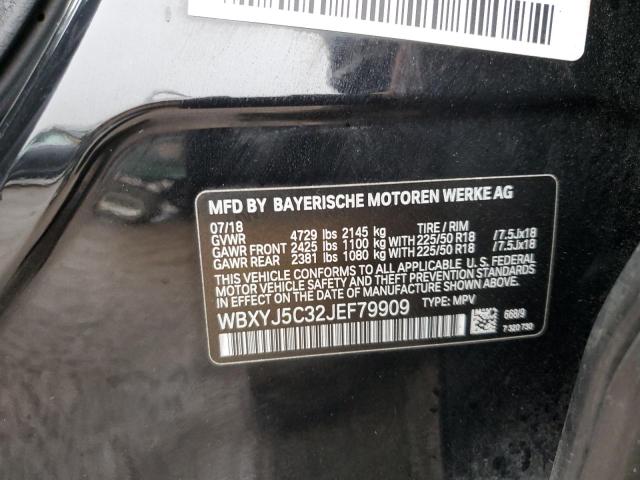 WBXYJ5C32JEF79909 - 2018 BMW X2 XDRIVE28I BLACK photo 12