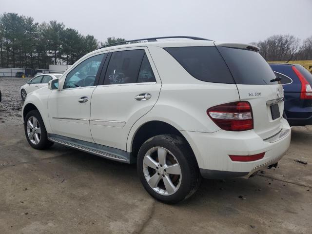 4JGBB8GB1BA708887 - 2011 MERCEDES-BENZ ML 350 4MATIC WHITE photo 2