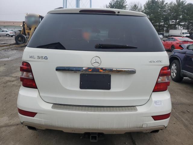 4JGBB8GB1BA708887 - 2011 MERCEDES-BENZ ML 350 4MATIC WHITE photo 6