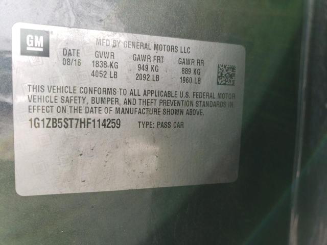 1G1ZB5ST7HF114259 - 2017 CHEVROLET MALIBU LS GRAY photo 13