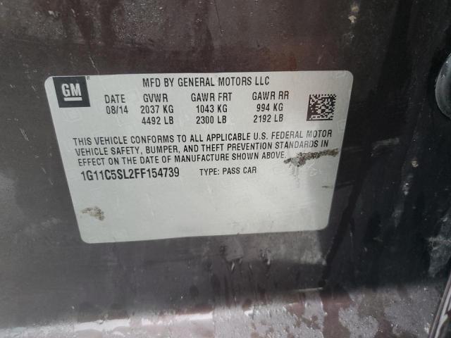 1G11C5SL2FF154739 - 2015 CHEVROLET MALIBU 1LT BROWN photo 13
