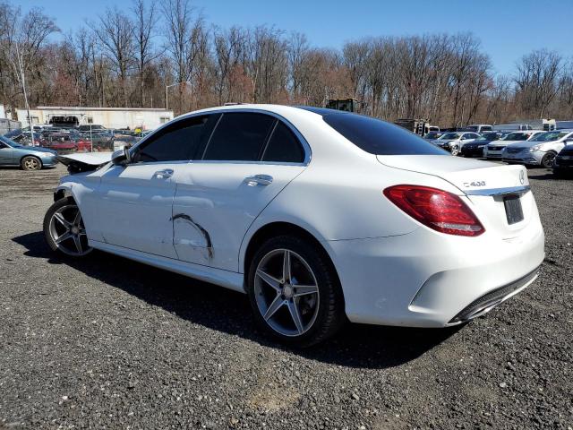 55SWF6GB6FU009717 - 2015 MERCEDES-BENZ C 400 4MATIC WHITE photo 2