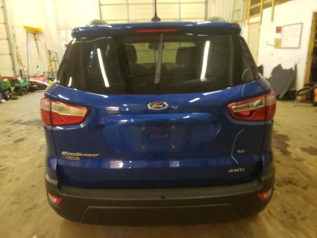 MAJ6P1UL0JC183454 - 2018 FORD ECOSPORT SE BLUE photo 6
