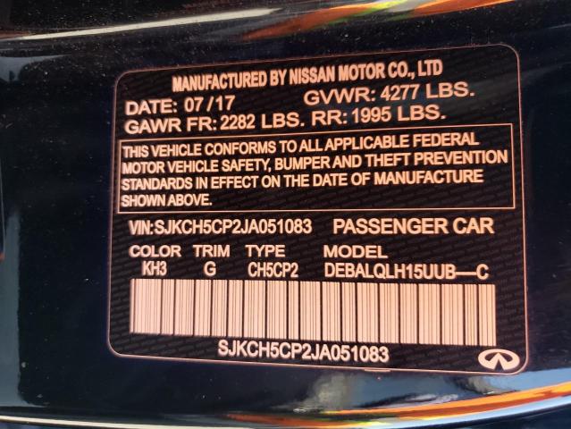 SJKCH5CP2JA051083 - 2018 INFINITI QX30 BASE BLACK photo 13