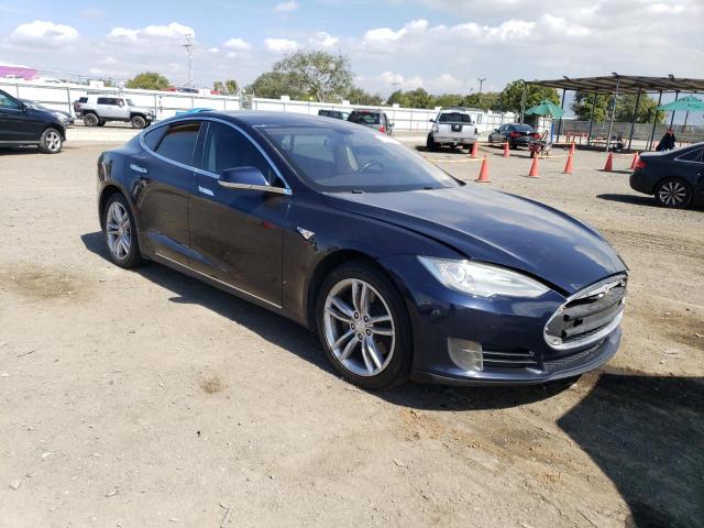 5YJSA1AC5DFP10717 - 2013 TESLA MODEL S BLUE photo 4