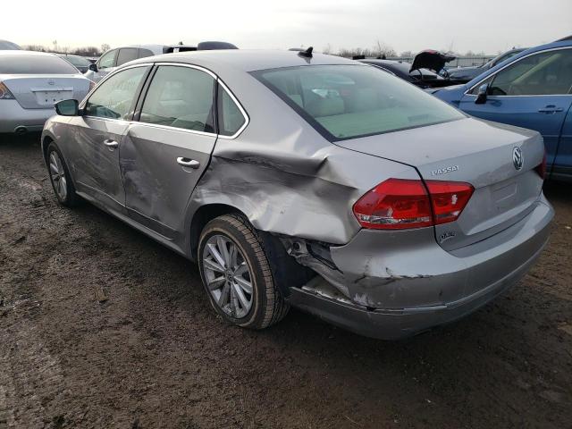 1VWCH7A38DC093617 - 2013 VOLKSWAGEN PASSAT SEL SILVER photo 2