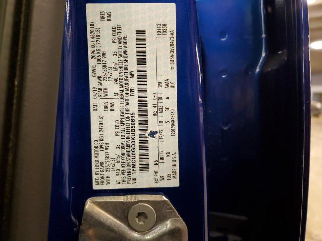 1FMCU0GD3KUB50895 - 2019 FORD ESCAPE SE ლურჯი ფოტო 12