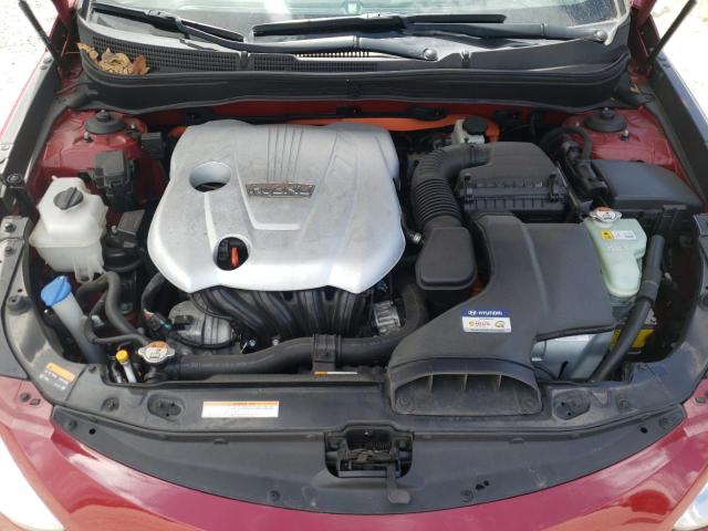 KMHEC4A40FA122877 - 2015 HYUNDAI SONATA HYBRID RED photo 11