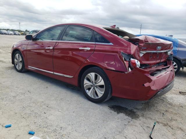 KMHEC4A40FA122877 - 2015 HYUNDAI SONATA HYBRID RED photo 2