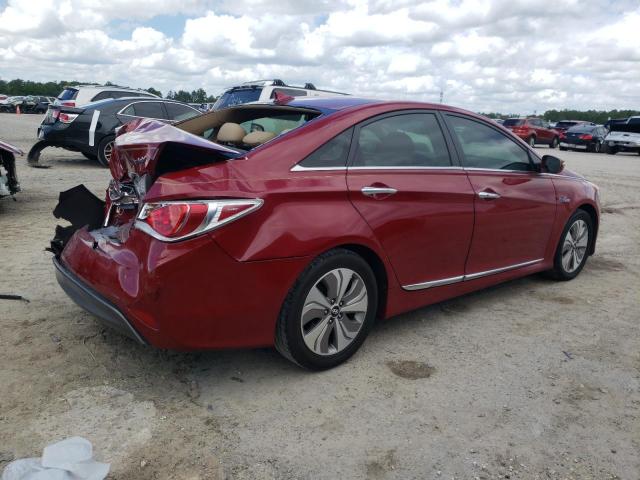 KMHEC4A40FA122877 - 2015 HYUNDAI SONATA HYBRID RED photo 3