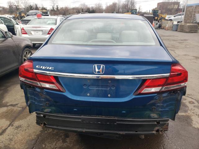 2HGFB2F53DH602770 - 2013 HONDA CIVIC LX BLUE photo 6