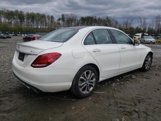 55SWF4KB0GU145242 - 2016 MERCEDES-BENZ C 300 4MATIC WHITE photo 3