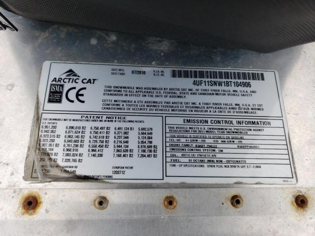 4UF11SNW1BT104906 - 2011 ARCTIC CAT WLDCAT BLACK photo 10