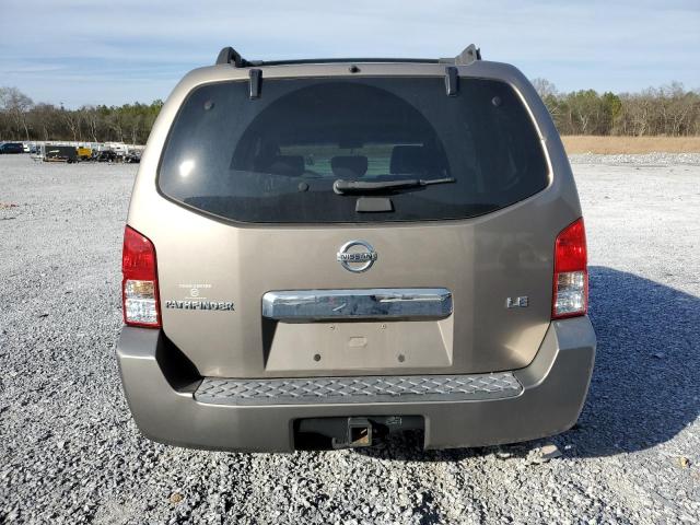 5N1AR18U26C629480 - 2006 NISSAN PATHFINDER LE TAN photo 6