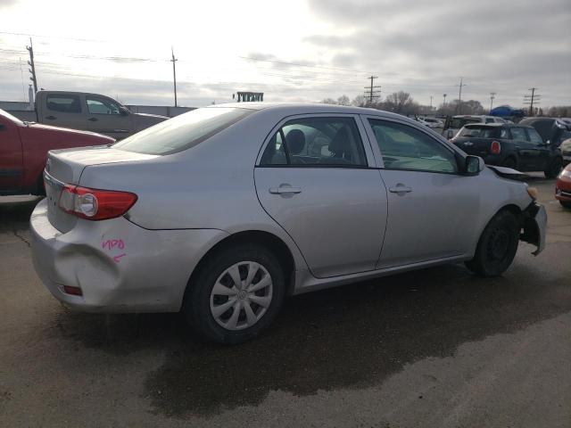 5YFBU4EE0DP214801 - 2013 TOYOTA COROLLA BASE SILVER photo 3