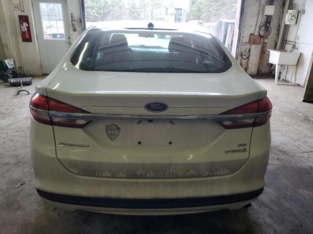 3FA6P0LU0HR237903 - 2017 FORD FUSION SE HYBRID WHITE photo 6