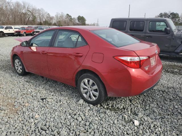 5YFBURHE1EP125281 - 2014 TOYOTA COROLLA L RED photo 2