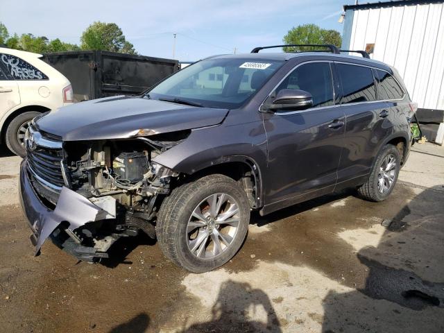 5TDKKRFH4FS119552 - 2015 TOYOTA HIGHLANDER XLE Grafit foto 1