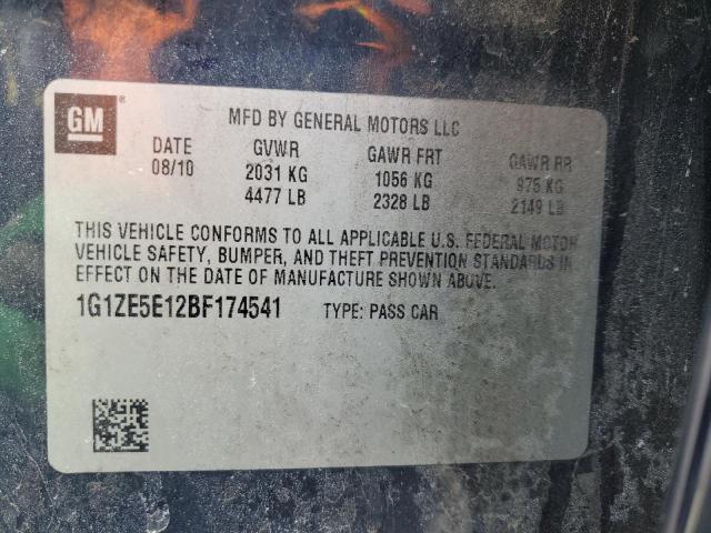 1G1ZE5E12BF174541 - 2011 CHEVROLET MALIBU LTZ 蓝色 照片 12