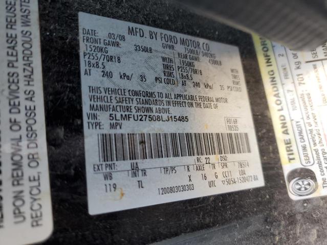 5LMFU27508LJ15485 - 2008 LINCOLN NAVIGATOR BLACK photo 13