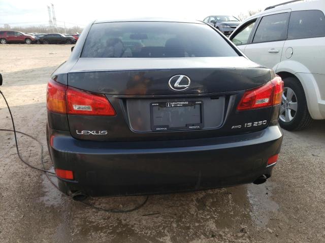 JTHCK262265006467 - 2006 LEXUS IS 250 GRAY photo 6