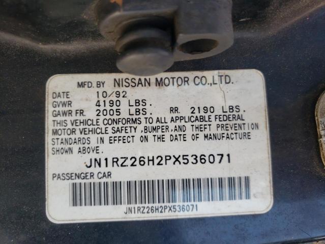 JN1RZ26H2PX536071 - 1993 NISSAN 300ZX 2+2 BLACK photo 12