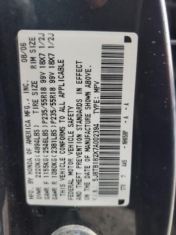 5J8TB182X7A002394 - 2007 ACURA RDX GRAY photo 13