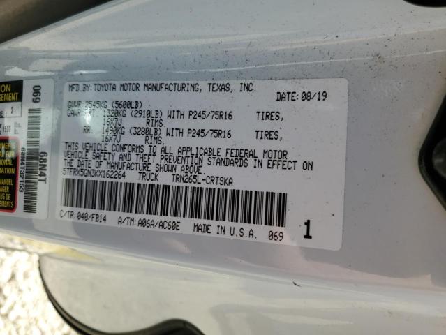 5TFRX5GN3KX162264 - 2019 TOYOTA TACOMA ACCESS CAB Ağ foto 12