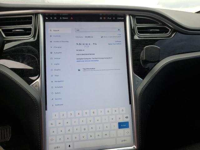 5YJSA1E19HF183358 - 2017 TESLA MODEL S WHITE photo 9