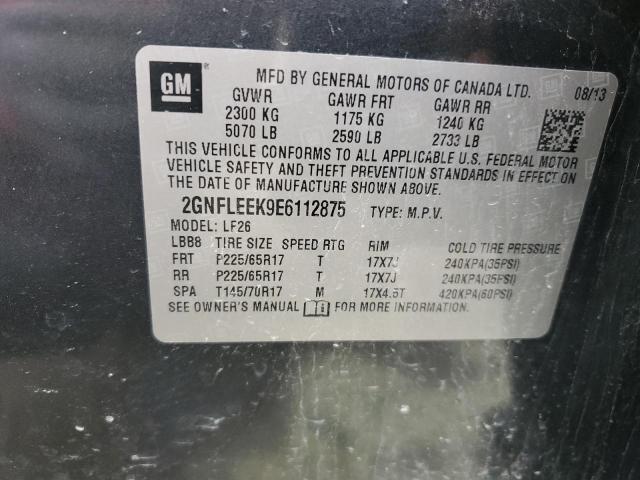 2GNFLEEK9E6112875 - 2014 CHEVROLET EQUINOX LS CHARCOAL photo 13