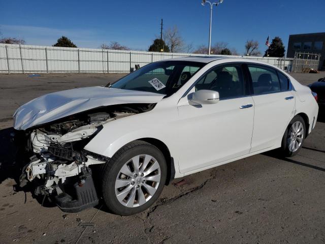 1HGCR3F80DA013883 - 2013 HONDA ACCORD EXL WHITE photo 1