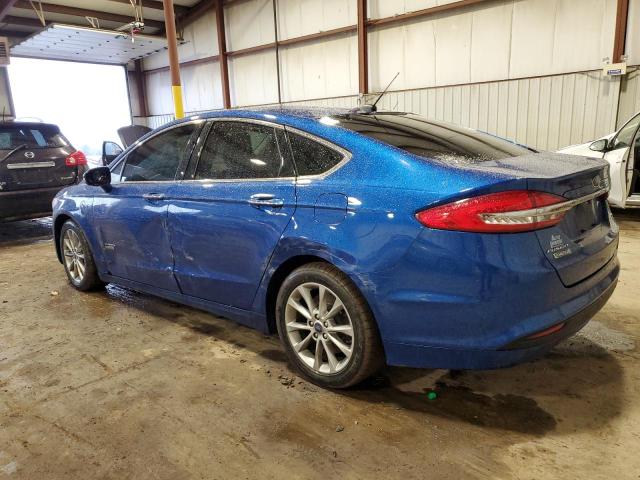 3FA6P0PU6HR128274 - 2017 FORD FUSION SE PHEV BLUE photo 2