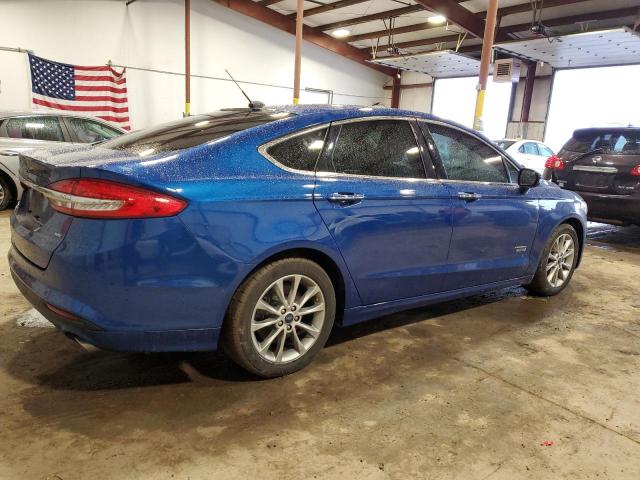 3FA6P0PU6HR128274 - 2017 FORD FUSION SE PHEV BLUE photo 3