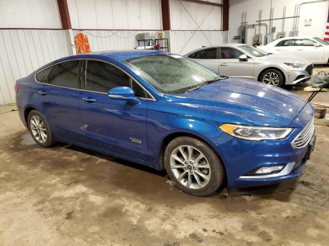 3FA6P0PU6HR128274 - 2017 FORD FUSION SE PHEV BLUE photo 4