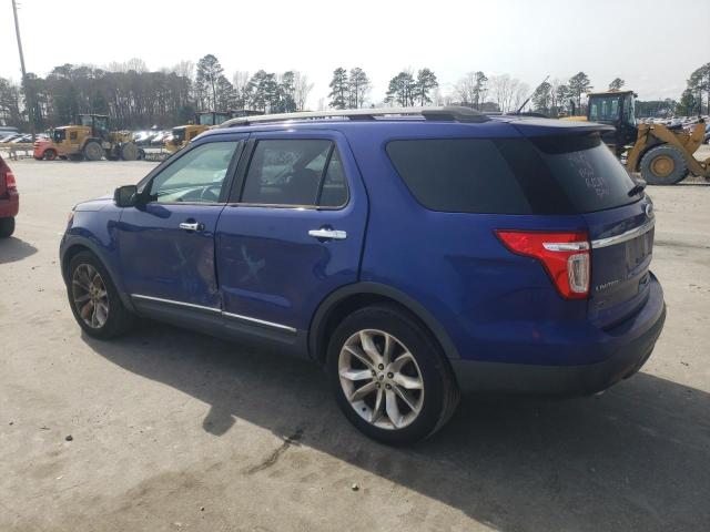 1FM5K7F87DGC89666 - 2013 FORD EXPLORER LIMITED BLUE photo 2