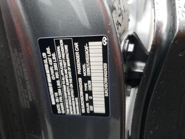 SJKCH5CR9HA024359 - 2017 INFINITI QX30 BASE GRAY photo 12