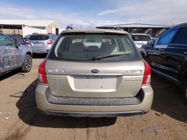 4S4BP60C887302362 - 2008 SUBARU OUTBACK BROWN photo 6